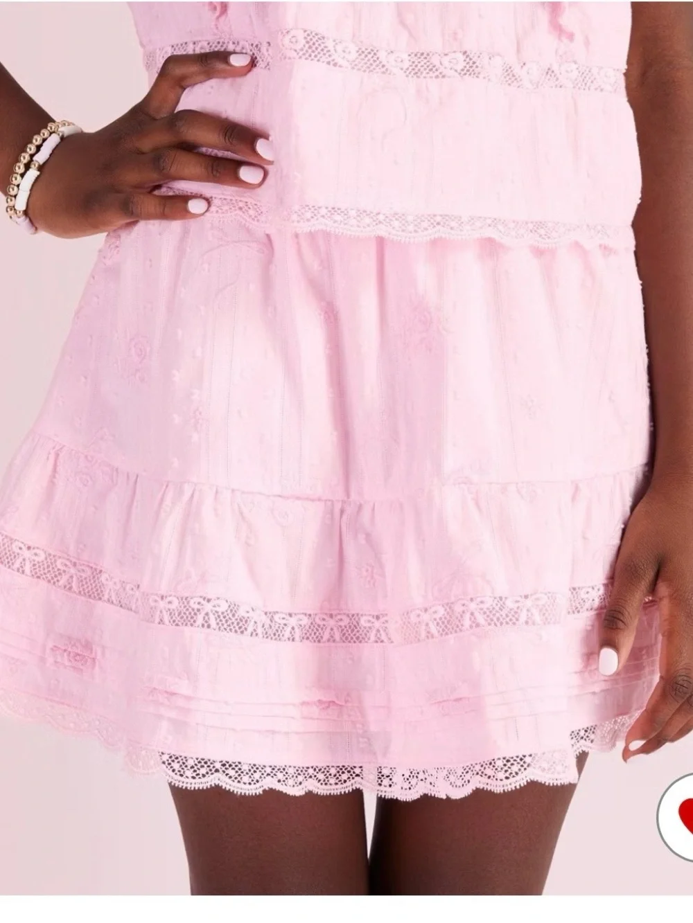LoveShackFancy Pink Ruffle Tank & Skirt Matching Set